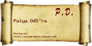 Palya Dóra névjegykártya