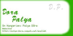 dora palya business card